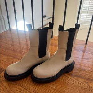 H&M Beige and Black Ankle Boots